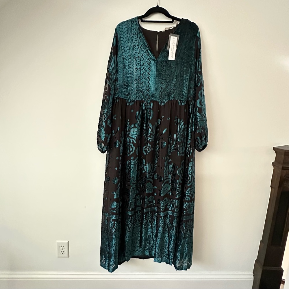 NWT Soft Surroundings Velvet Dimora Dress - Picture 8 of 10